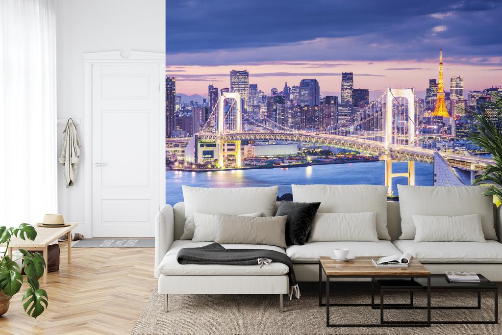 Photomural Rainbow Bridge In Tokyo  Non-Woven 104x70.5