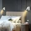 3W Nordic LED Wall Light With Switch Foldable Rotation Hotel Sconce Bedside Bedroom Reading Hallway Indoor Wall Lighting Fixture