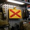 Tactical Spain Badge: Burgundy Cross Embroidered Patch For Gear, Spanish Royal Flag Morale Sticker, Diy Clothing Accessory