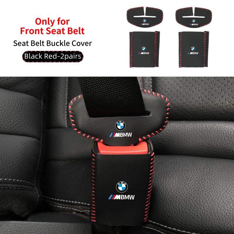 Car Sticker 2025 Hot Car Styling Leather Seat Belt Buckle Protector Lock Cover For BMW E46 E90 E60 F10 E39 F30 E36 F20 E87 E90 E