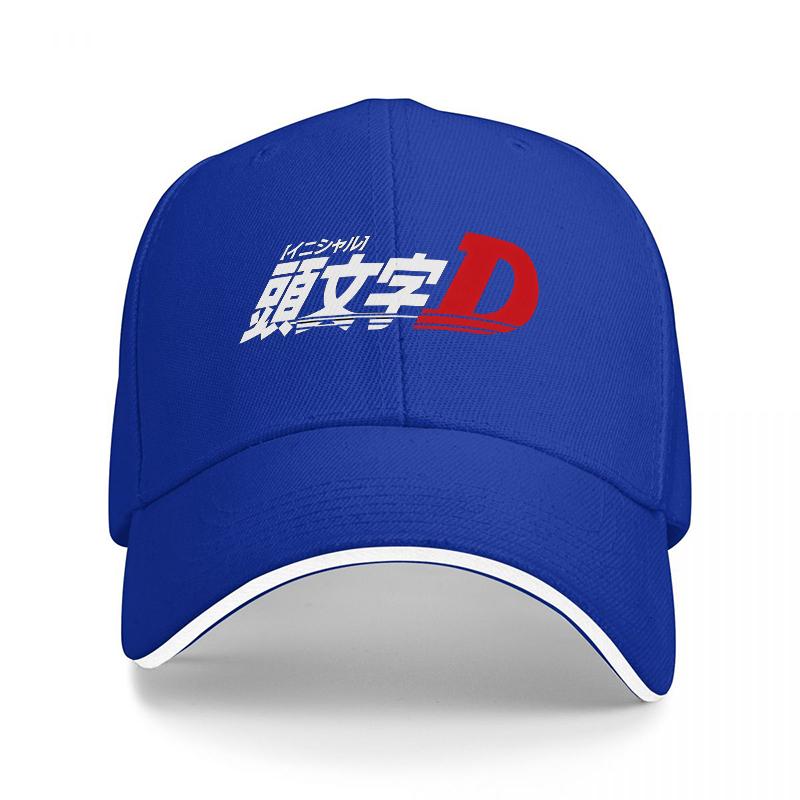 Бейсболка с логотипом Initial D Черно-красный дизайн Классическая Кепка, вдохновленная аниме, Регулируемая Кепка для поклонников скорости и гоночной культуры