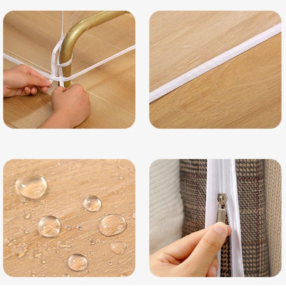 Напольная вешалка для одежды с чехлом, водонепроницаемый чехол для защиты одежды, органайзер, гардеробная