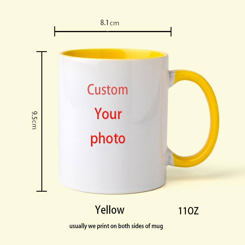 Customize Photo Black Coffee Mug - Personalized Dog Cat Familay Lover Photos Cup Tea Cup with Names Mothers' day Surprised Gift