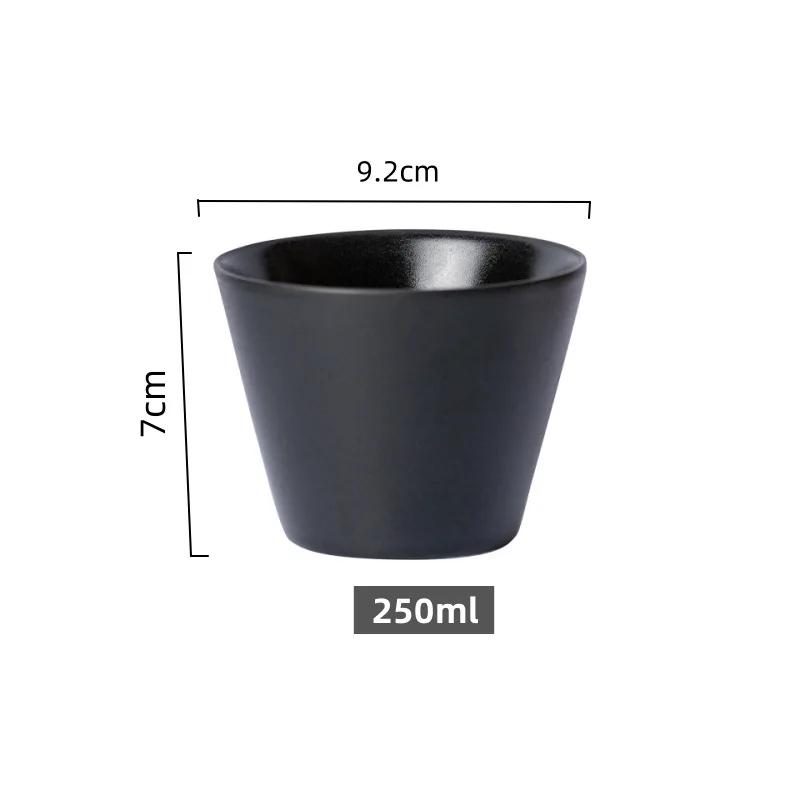 Керамическая кружка для кофе, круглая, черно-белая, однотонная, высококачественная, чашка для завтрака, керамический кувшин для вспенивания молока, пригодный для использования в микроволновой печи