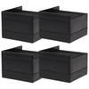 4 Pcs Black Rubber Furniture Floor Mat Bed Riser Anti Slip Feet Heavy Duty Sofa Couch Heightening Frame Lifts Table Leg