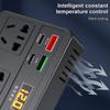Определение напряжения QC 3.0 Переключатель ВКЛ/ВЫКЛ Зарядные устройства USB/PD/Type-C Адаптер питания 200 Вт Автомобильный инвертор Преобразователь постоянного тока 12 В/24 В в переменный ток 220 В Цифровой дисплей