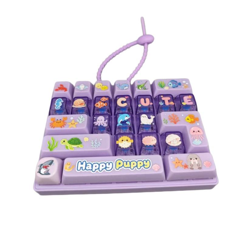 Брелок-клавиша Fidget Clicker, 26 ячеек, портативная сенсорная игрушка для снятия стресса, для студентов, школьного стола, игры, вечеринки