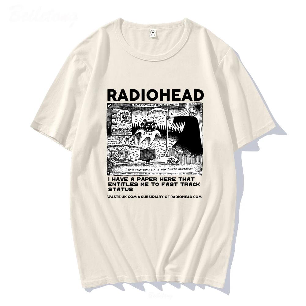Radiohead T Shirt WOMEN Vintage Classic Tees North America Tour Rock WOMEN Camisetas Hombre Hip Hop WOMEN Tops