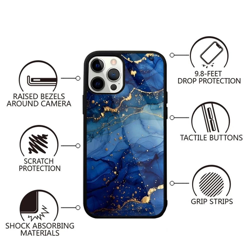 Marble Pattern Art Phone Case For iPhone 16,15,14,13,12,11,Plus,Pro,Max,Mini Magsafe Magnetic Wireless Charging