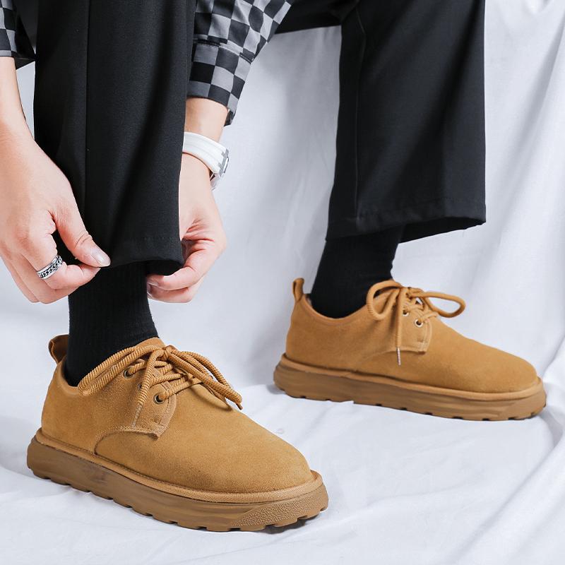 Мужские зимние ботинки из натуральной кожи Классический ретро универсальный стиль Повседневная уличная теплота Модная красивая качественная обувь