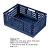 Storage Basket Folding Large Capacity Load Bearing Collapsible Plastic Storage Crate Box for Kitchen