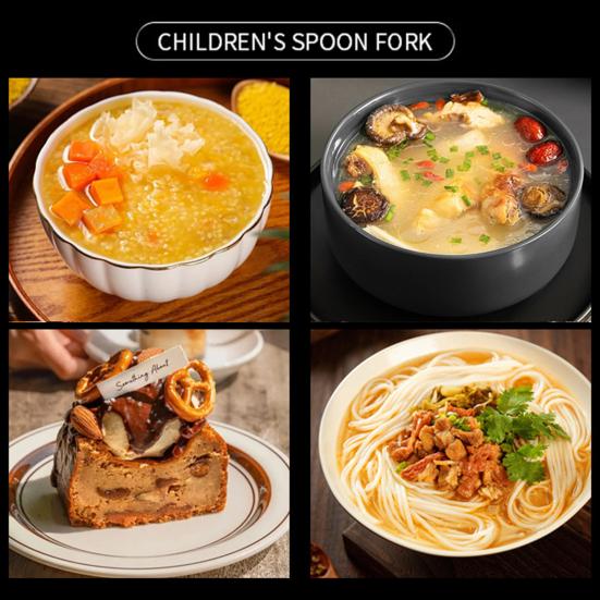 Stainless Steel Fork Spoon Set with Case Travel Utensil Set Ergonomic Handle Portable Outdoor Picnic Utensils for Travel Picnic Camping