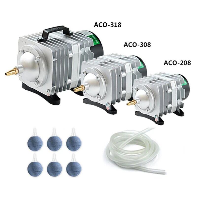 220V External High Power AC E-magnetic Air Pump Fish Pond Oxygen Pump Compressor for Pond Air Aerator Pump