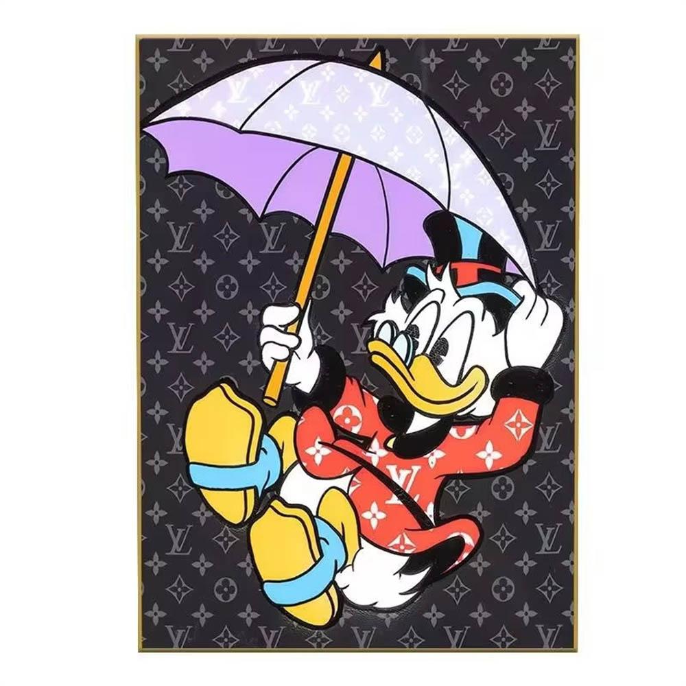 Disney Минималистичный стиль Дональд Дак Дейзи Микки 5D Алмазная Живопись Полная Алмазов Сделай Сам Ручная Алмазная Живопись Мультяшное Украшение Набор для Живописи