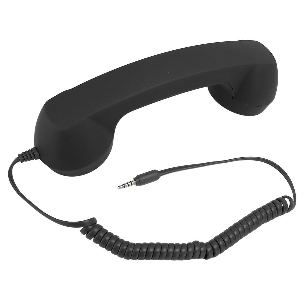 Retro Telephone Receiver Professional 3.5mm Plug Radiation Proof Wired Cellphone Handset for Smartphone PC