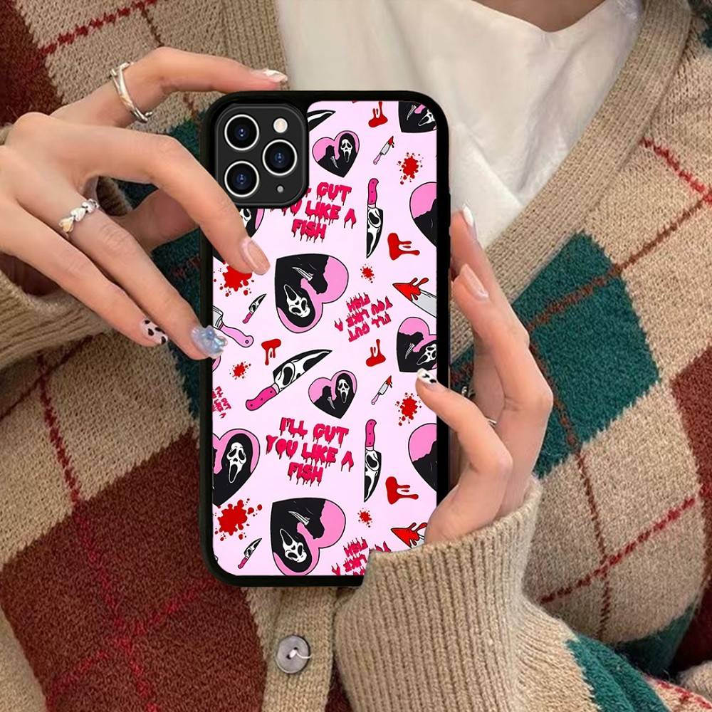 Ghost Face Scream Halloween Phone Case Silicone PC+TPU For For IPhone 11 12 13 14 15 16 Plus Pro Max Cover