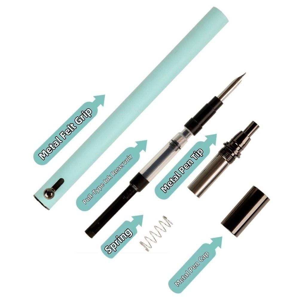 0.38mm Ink Fountain Pen Smooth Writing EF Nib Pen Student Use Retractable Fountain Pen Stationery