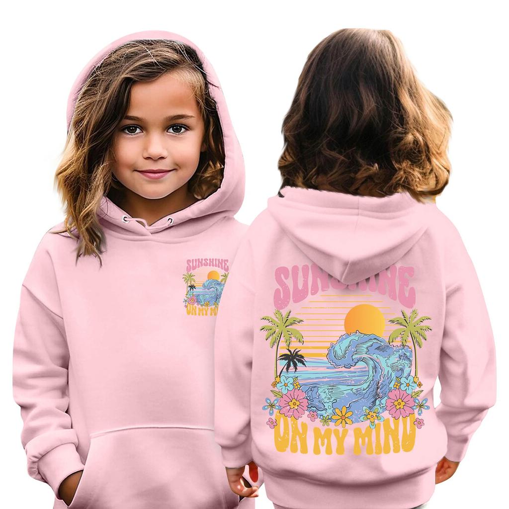 Children's Hoodies Loose Printed Hooded Sports Shirt Fashionable Sports Shirt