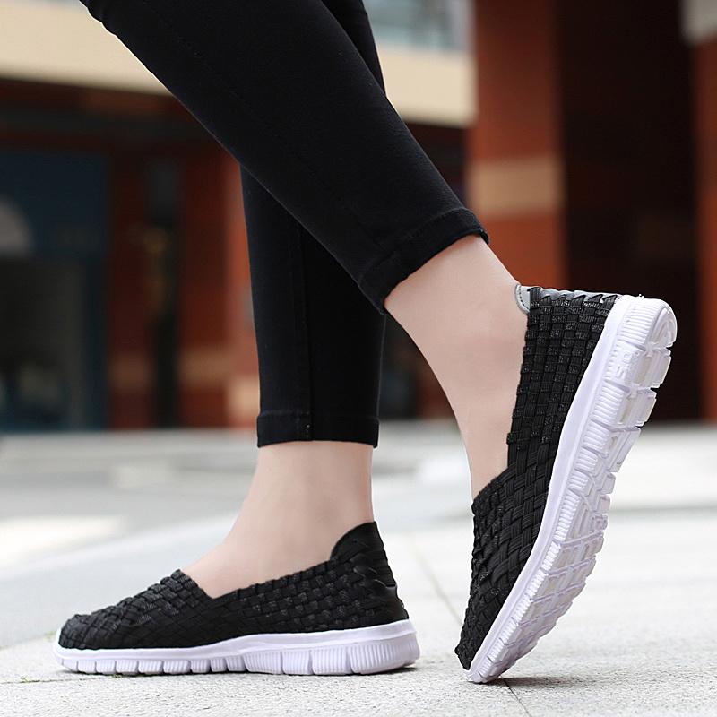 Summer Women Sneakers Comfort Casual Nurse Plus Size Flats Loafers Soft Beach Walking Sports Shoes Lightweight Slip On