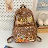 Printed Capybara Backpack Outdoor Breathable Large Capacity Travel Schoolbag Bag