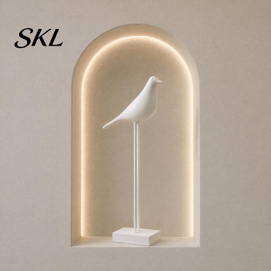 Sophisticated Bedside Table Ornaments Black & White Bird Figurine, Minimalist Modern Art Sculpture for TV Nordic Style Decorative Figures Cabinet