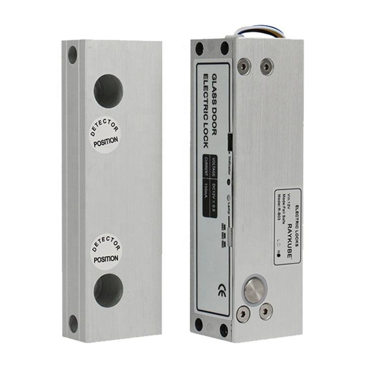 Fail Safe NC 12V Office Frameless Glass Door Smart Access Control Electric Timer Delay Magnetic Drop Bolt Door Lock