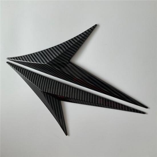 Car Accessories Front Fender Sticker Side Wing Emblem Badge Decor Trim ABS 2Pcs