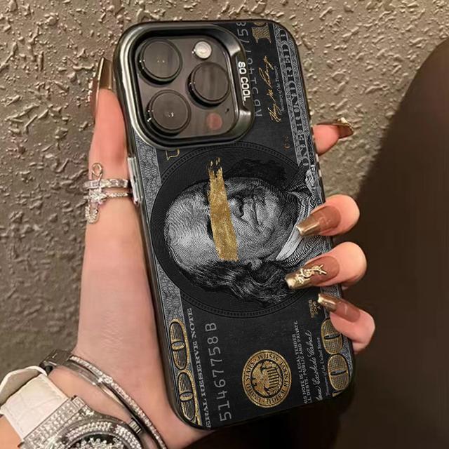 Новый крутой чехол для телефона в виде 100-долларовой банкноты для iPhone 16 PRO 17 15 14 13 12 11 Pro Max 16E IPHONE Air Минимализм Ударопрочная крышка