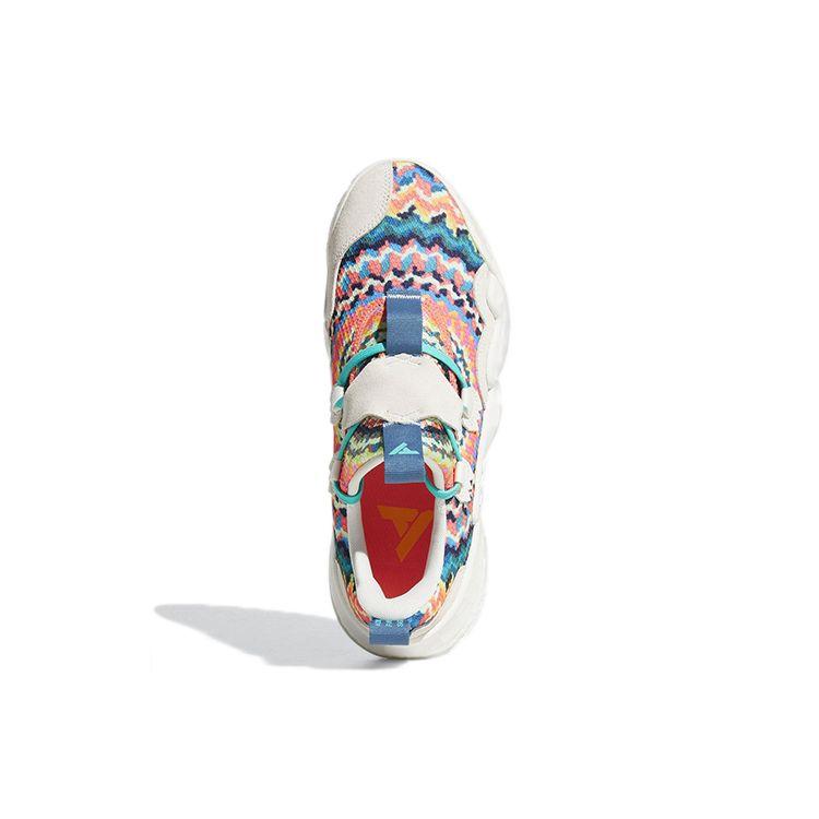 adidas Кроссовки Trae Young 1 Tie-Dye Unisex, разноцветные, мелово-белые, мятно-лиловые GY0295