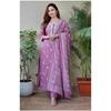 Indian Designer Kurta Pant Dupatta Set Women Bollywood Rayon Top Tunic Kurti VF-107a