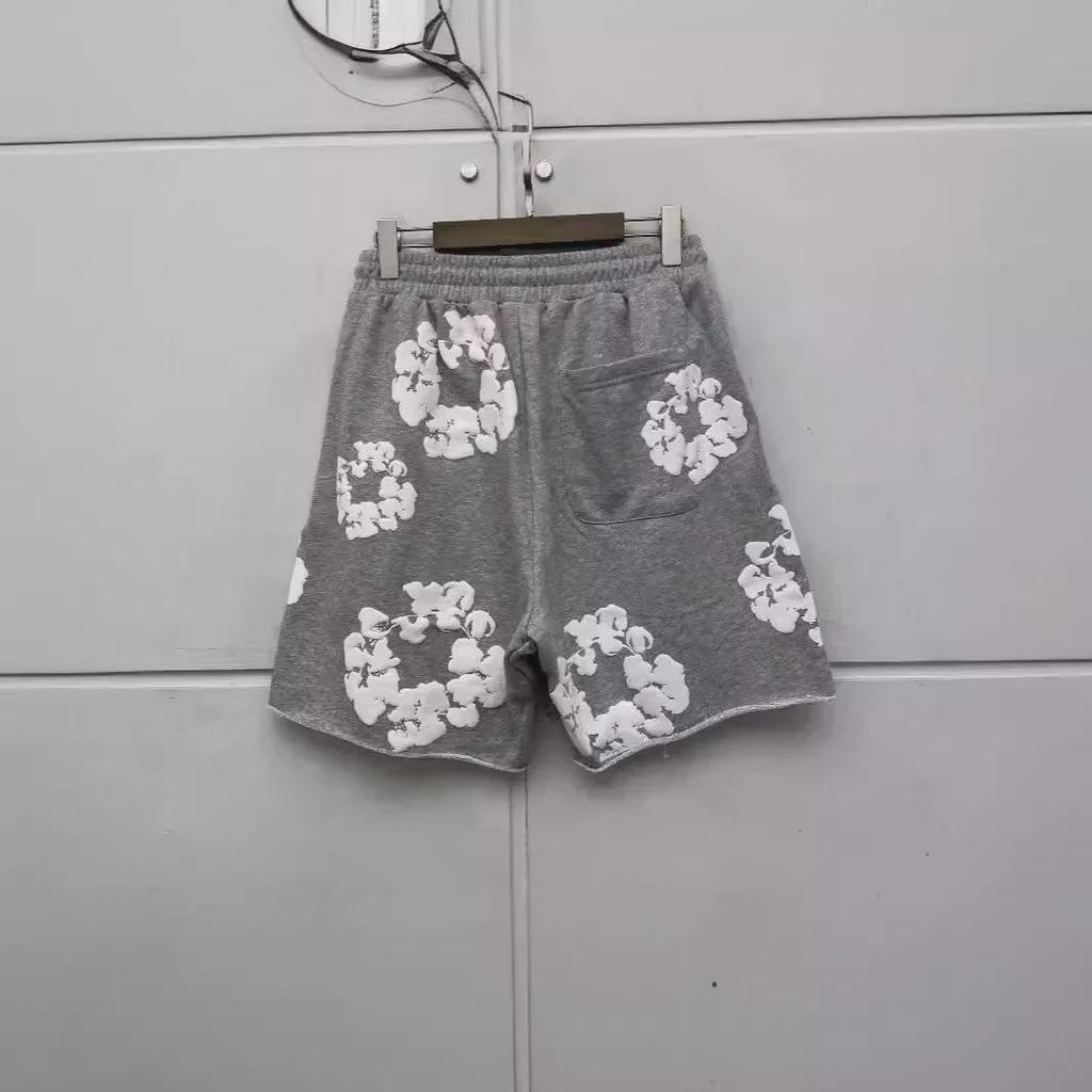 Мужские модные свободные джинсовые шорты в европейском и американском стиле хип-хоп 