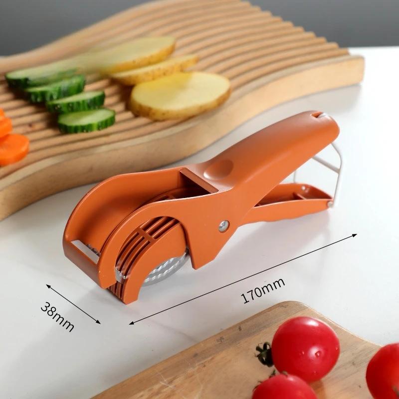 1 шт. Кухонный слайсер для фруктов Многофункциональный слайсер для фруктов и овощей Слайсер для фруктов Профессиональный Ржавчиноустойчивый для барбекю/кейтеринга Слайсер для огурцов
