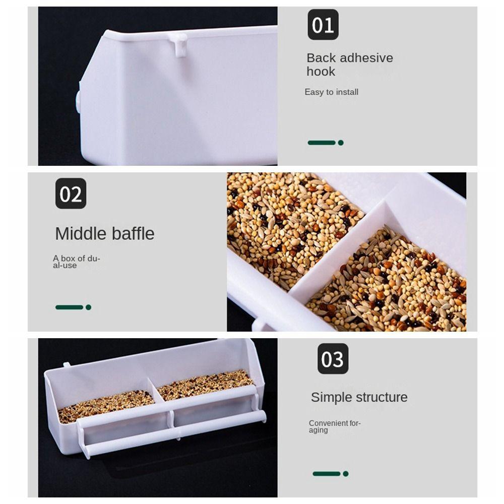 Plastic Feeder Cage Cup Parrot Supplies Bird Feed Trough Feeding Bowl Food Dish Bird Feeder
