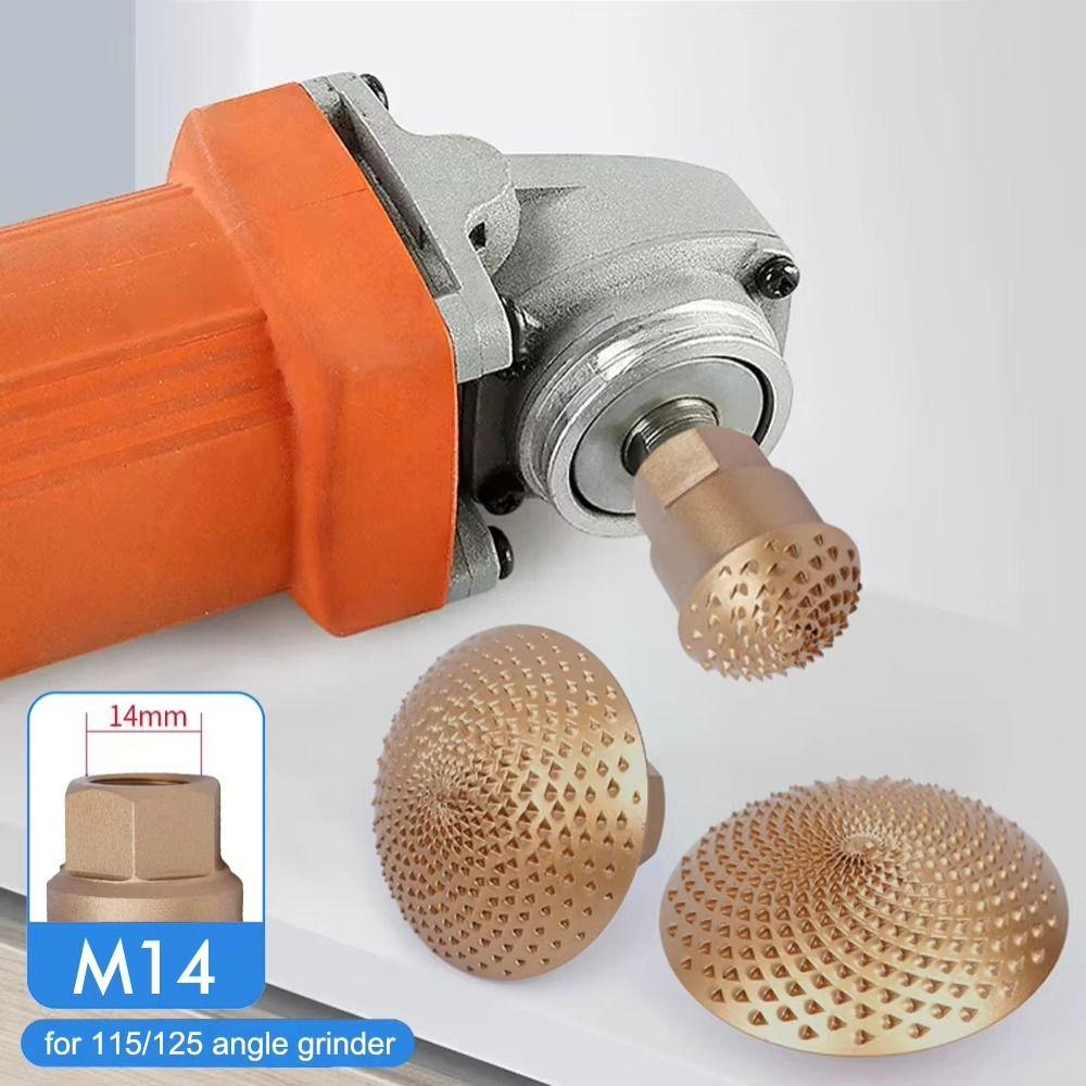 Carbon Steel Woodworking Grinding Head Carving Wood Adapter for Woodworking Wood Grinding Carving