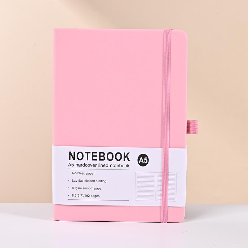 Эксклюзивная записная книжка на завязках из искусственной ПУ кожи - издание «Макарон» с линованными страницами цвета слоновой кости