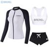 Womens Quick-Dry UV Protection Rash Guard Set Long Sleeve Top Pants Surfing Diving Snorkeling