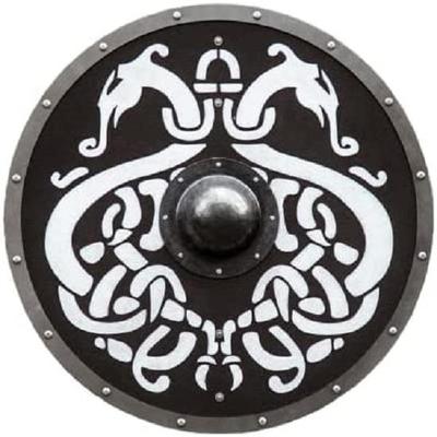 Древесина и сталь Viking Round Shield Armor Templar Shield Gift Black