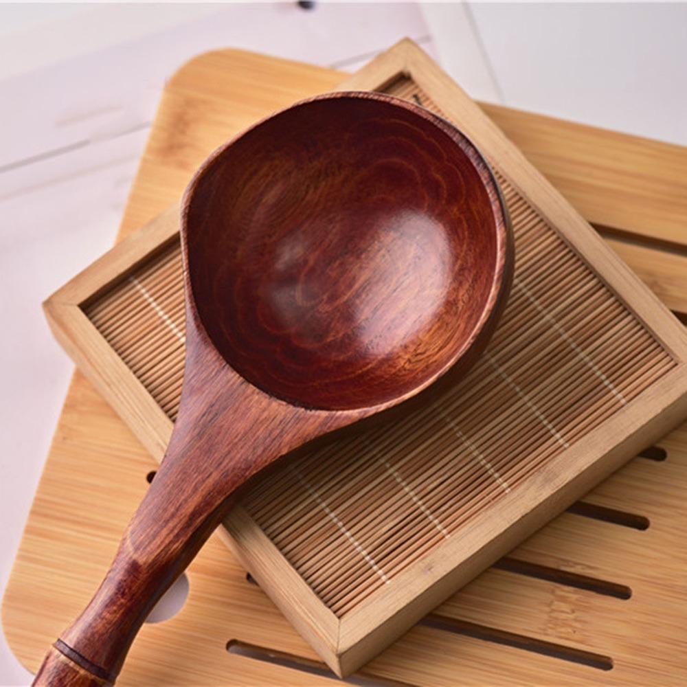 Textured Grip Bamboos Joint Ladle Long Handle Household Dipper Hanging Grain Scoop Rice Cleaning
