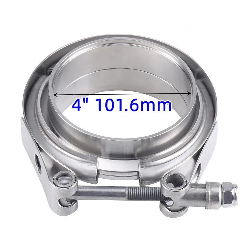 Автомобильный V-образный хомут из нержавеющей стали 304 для турбовыпускной трубы, V-образный хомут, комплекты V-образных фланцев (папа-мама), универсальный