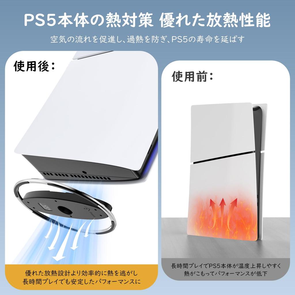 MoKo PS5 Stand for Pro Vertical Stand Prevents the Main Unit from Falling Improved Heat Radiation Stability Function ABS Zinc Alloy Stainless Steel