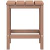 Adirondack Garden Chair Set with Footstool & Table HDPE Brown