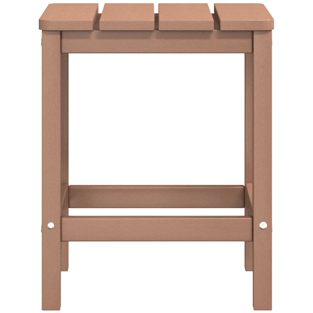 Adirondack Garden Chair Set with Footstool & Table HDPE Brown