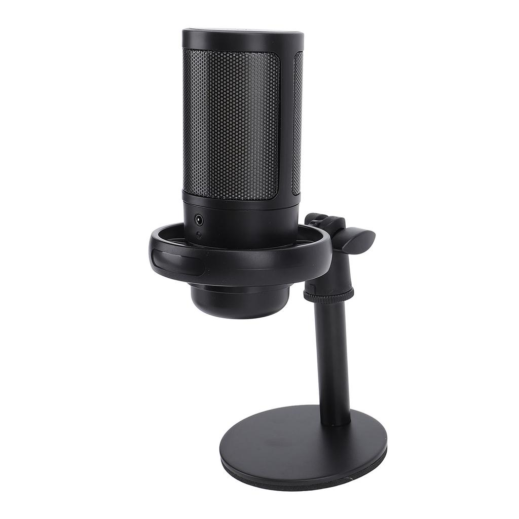 Игровой микрофон с функцией быстрого отключения звука, цветной подсветкой, USB-микрофон для ПК, конденсаторный микрофон с поп-фильтром, крепление на амортизатор