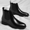 British Vintage Chelsea Boots Men's Shoes Short Boots Fleece Leather Boots Martin Boots Plus Size Boots Men 2025