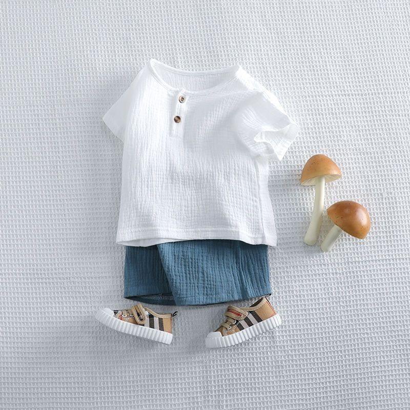 Boys' Two-piece Set Casual Summer Thin Baby Top Shorts Women's Fashion