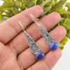 Lapis Lazuli Gemstone Earrings Handmade Gemstone Jewelry, 925 Solid Sterling Silver Earrings, Unique Design Jewelry Earrings