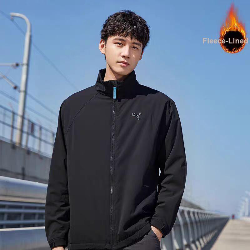 Puma FW25 Удобная куртка на молнии с логотипом и воротником-стойкой, унисекс, 635954-01