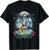 Vintage Palm Tree Skull Summer Beach Men Motorcycle Tattoo Gift Unisex T-Shirt
