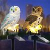 Solar Powered LED Owl Animal Home Artificial Flowers Garden Lights Waterproof Outdoor Lawn Lamp Solary Energy Outside Led Decor
