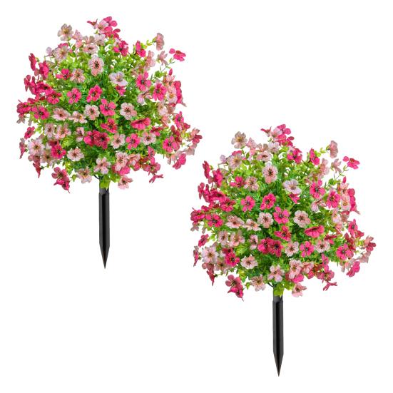 2 шт. Искусственный фиолетовый шар 23,6" Топиарные деревья с колышками для грунта